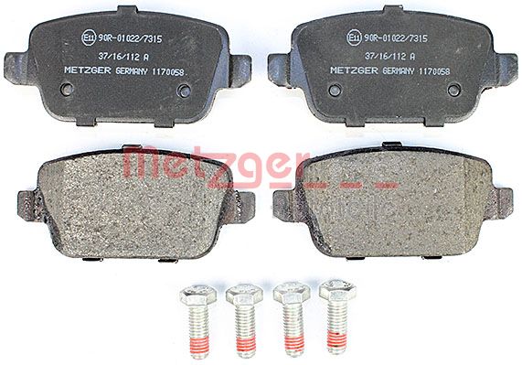 METZGER 1170058 Bremsbelagsatz, Scheibenbremse